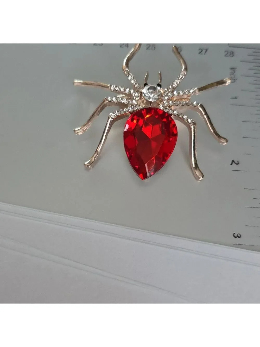 SPIDER Brooch  Simulated DIAMONDS